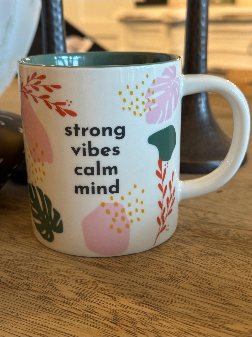 Park Alana Strong Vibes Calm Mind Ceramic coffee mug w tag lk new positive